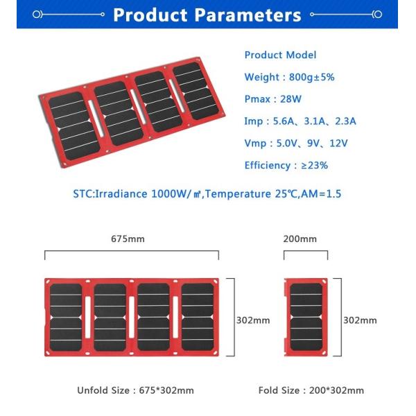 Коммерчески солнечный размер 675*302*2мм сумки 28В заряжателя солнечный быстрый поручая