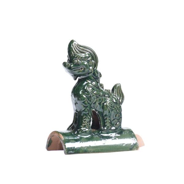 Glazed Surface Antique Chinese Roof Tile Figures Decoration