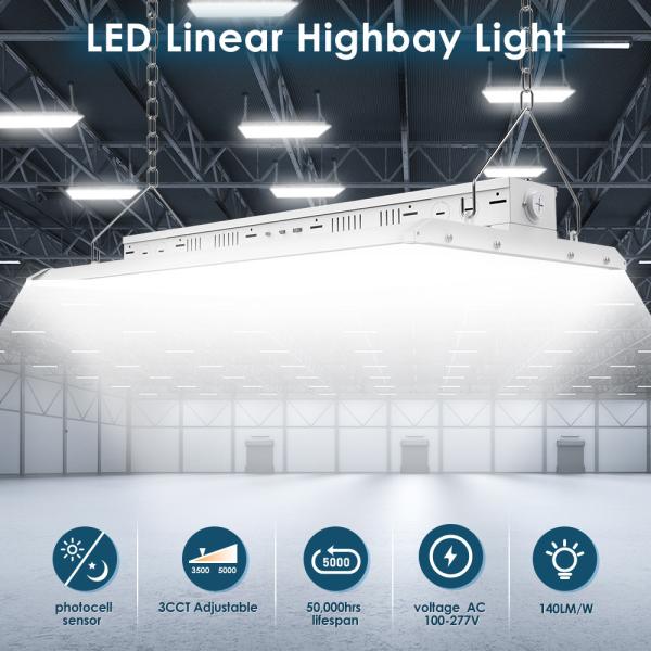LED Linear High Bay Light 80-400W Pendente Para Armazém de Esportes de Estádio Interior