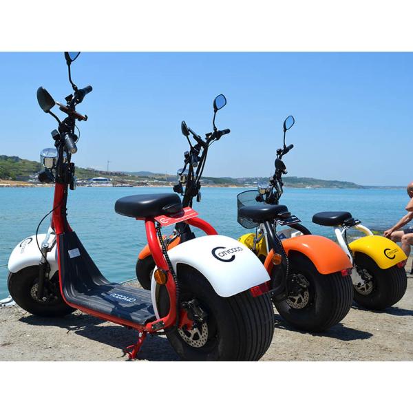 EcoRider 60V 12Ah chinese Lithium Battery Citycoco 2 Wheel Electric Scooter , 18 Inch Fat Tyre Electric Scooter