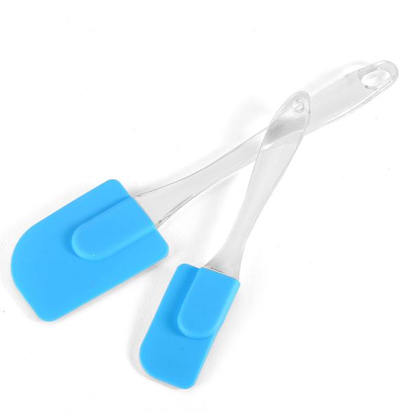 Nontoxic Detachable Silicone Pastry Scraper With Transparent Plastic Handle