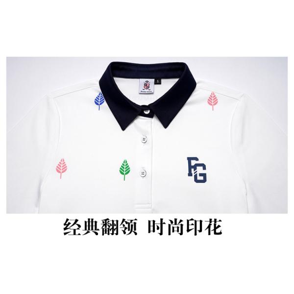 Autumn Golf Shirt Long-Sleeved Sports T Shirt Casual Printed Polo for Women