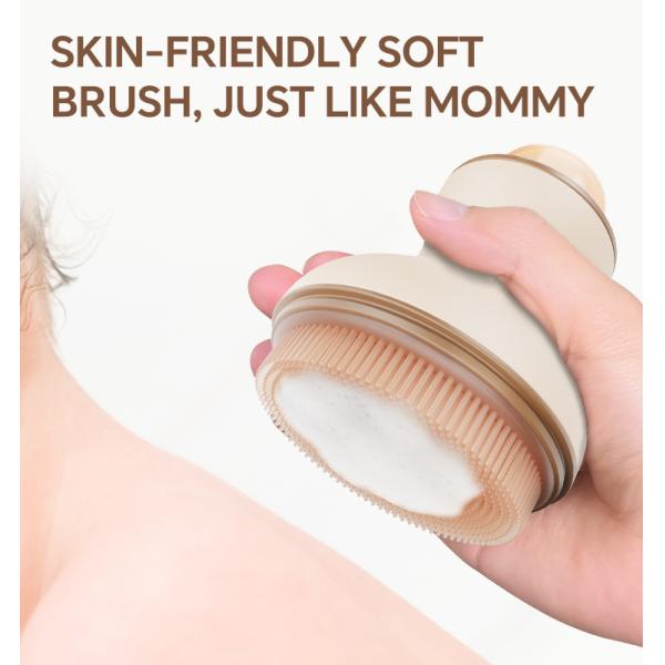 Жидкое хранение гладкая пенка и детская ванна шампунь щетка комбинация Продукт пищевой класс Силикон мягкое очищение массаж