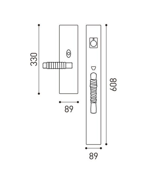American Style Modern Door Lock , Double Entry Door Handleset With Dummy