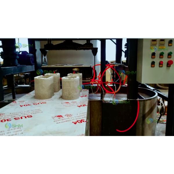 Máquina de fabricación de mangas exotérmicas e aislantes