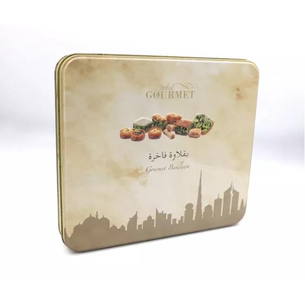 OEM Chocolate Cake Biscuit Metal Tin Box PMS Pantone Printing