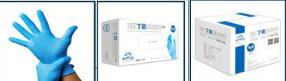 Comfortable Disposable Nitrile Gloves Blue Sterile  Nitrile Work Gloves