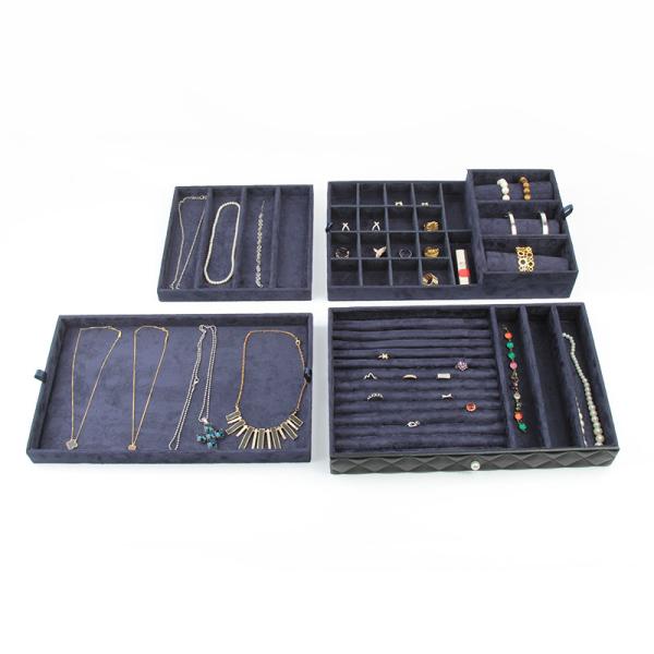 SGS Personalised Leather Travel Jewellery Box With Drawers Contemporary Design