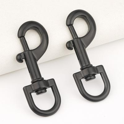 Customized Logo 9.6g 0.338 oz Glossy Black Snap Hook for Bag Strap Metal Accessories