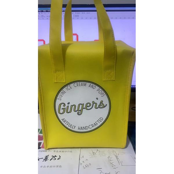 Customized Color Non Woven Insulating Lunch Cooler Shopping Bag for Picnic Ice cream Pack