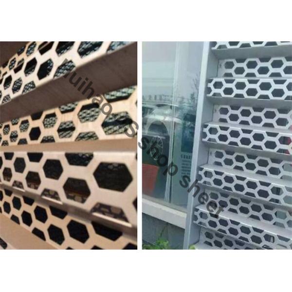 Fireproof Perforated Aluminum Audi Facade Panels With 26*61mm Holes