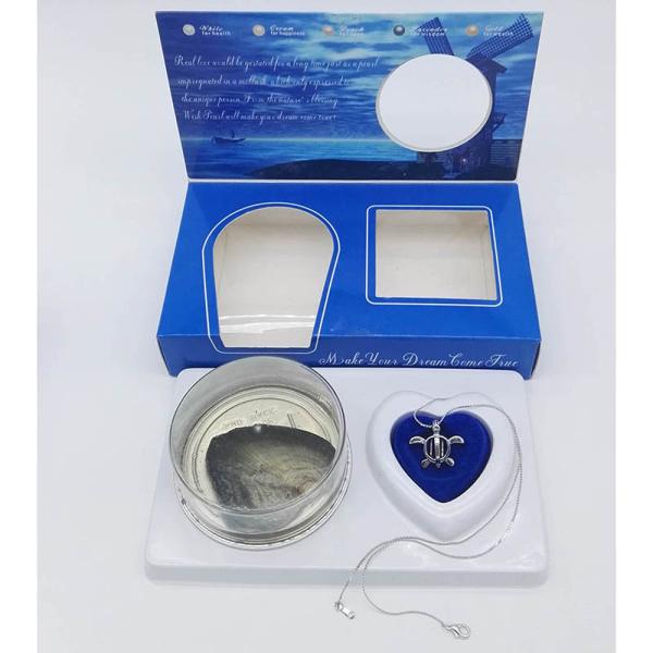 DIY Fashion Wish Pearl Necklace Ananda Gift Box Sets with Turtle Cage Pendant for Holiday Gift