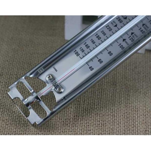 Jelly Candy Deep Fry Thermometer With Glass Tube Stainless Steel Housing