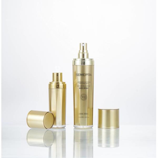 15g 30g 80ml 100ml Luxury Cosmetic Packaging Acrylic Gold Cream Jar Lotion Bottle