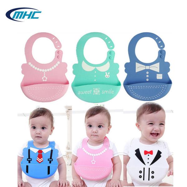 Customized Baby Silicone Bibs Food Grade Waterproof Toddlers BPA Free Bibs