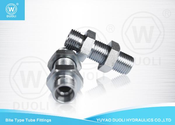 Steel 24 Degree H.T. Hydraulic Bulkhead Union Bite Type High Pressure Tube Fittings