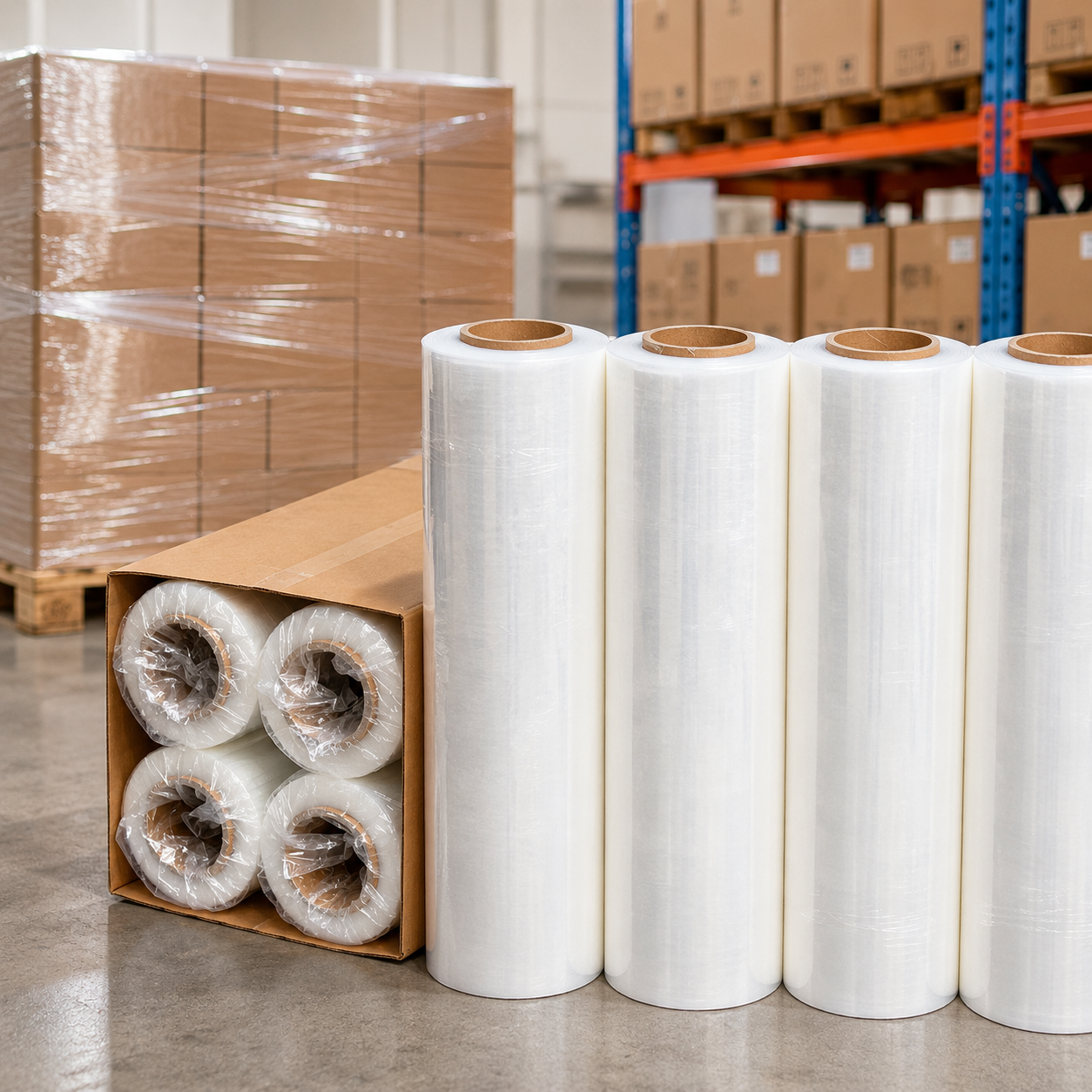 Intaglio Printing Pallet stretch wrap tensile strength 150 to 200 Mpa ideal for heavy load pallet wrapping and enhanced load stability