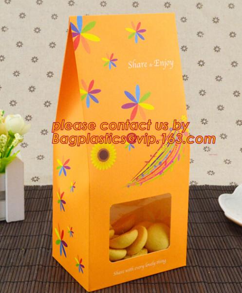 Customize Translucent Window, Brown Greaseproof Kraft Paper Bag, Special Opp Window Bag, window bags, paper window bags,