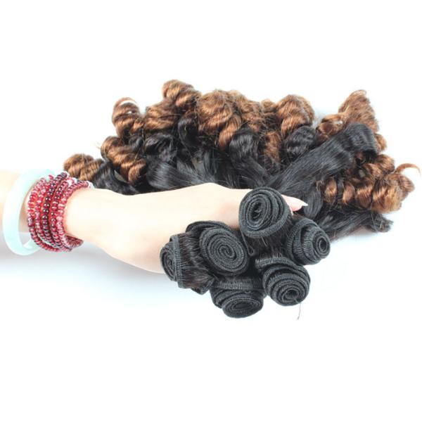 Human Hair  Funmi Hair Weave Double Drawn Indian Remy Hair Weft Hair Extensions