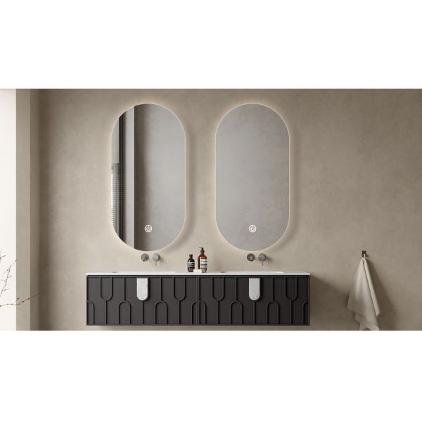 Illuminated Bathroom Mirror Cabinet Anti Corrosion Shatterproof Wall Hanging