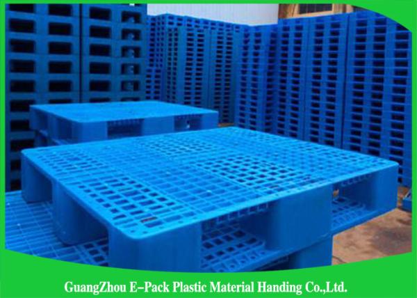 Páletes plásticas azuis resistentes de Rackable 1 Ton Steel Reinforced 1200*1000mm