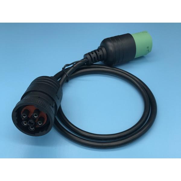 Deutsch 6 Pin J1708 Female to Green Type 2 J1939 Deutsch 9 Pin Male Cable