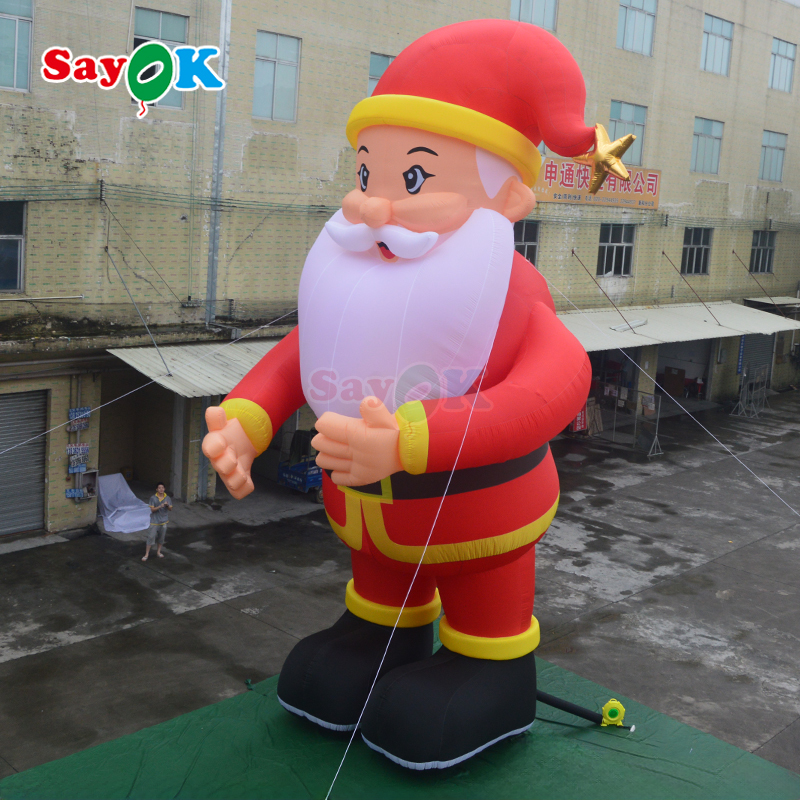 Custom 10m Giant Inflatable Santa Claus for Outdoor Christmas Decoration