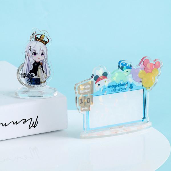 Cartoon acrylic key chain wedding vertical brand base printed girl logo creative star characters acrylic ornaments