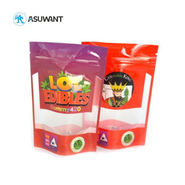 Matte Black Mylar Ziplock Stand Up Pouch Mylar Zip Lock Smell Proof Weed Packaging For Spices
