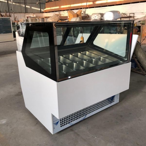 Ice Cream Popsicle Display Freezer Italy Style with Back Sliding Door