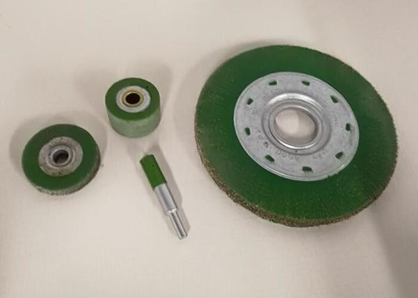 Burr Removal Encapsulated Wire End Brush Standard Duty Green Polyflex Color