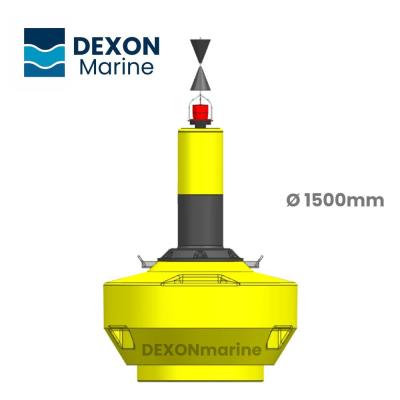 Diameter 1500mm Cardinal Mark Buoy Yellow Navigation Buoy For Rivers Or Ports