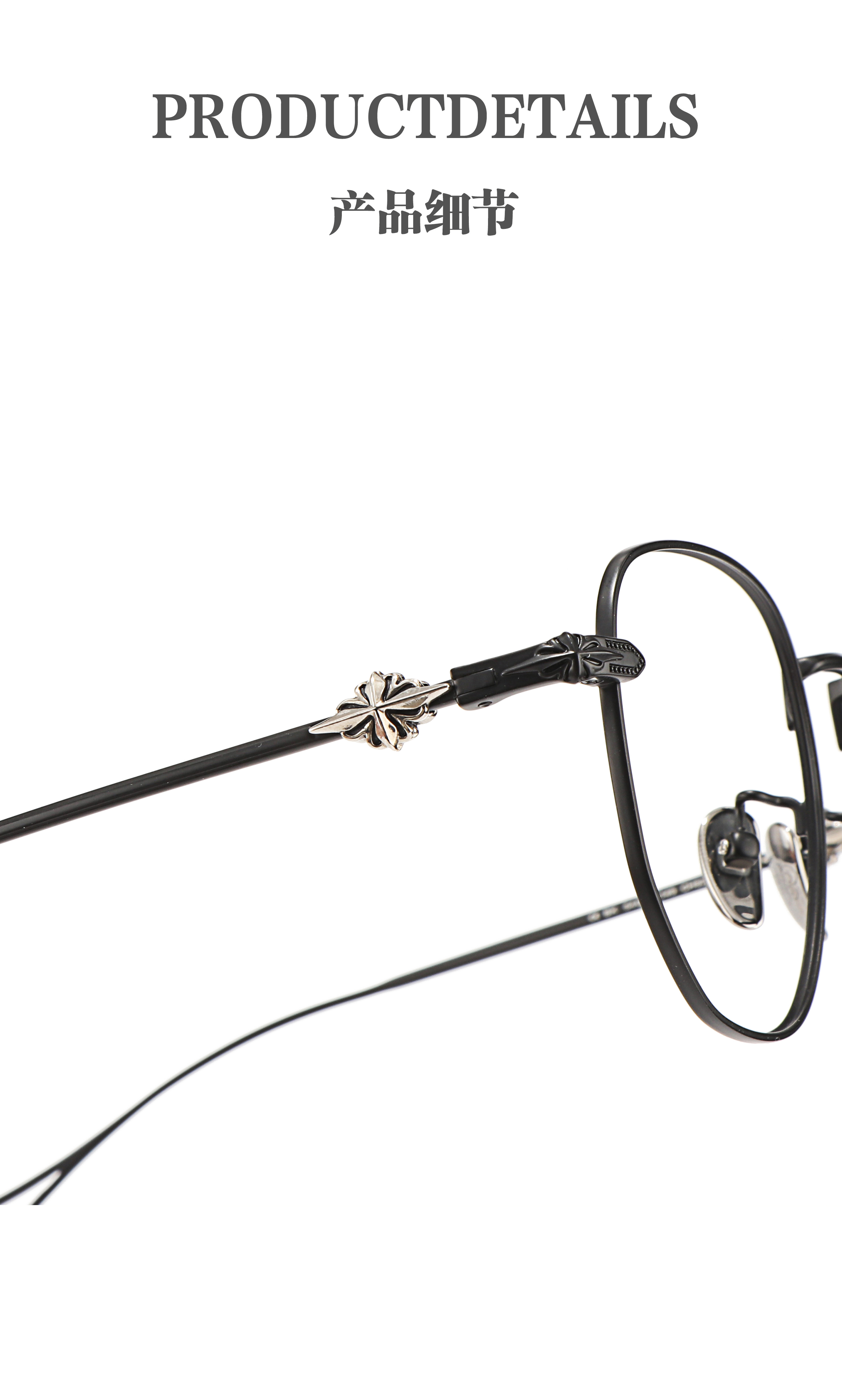Classic High-end Titanium Metal Butterfly Black Optical Presbyopia Solid Lightweight Glasses Factory Verified Eyewear Merchants