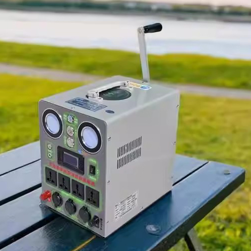 1500W 220V 12V 5V Hand Crank Generator Mobile Phone Charger Outdoor Backup Power Supply Vehicle Jump Starter