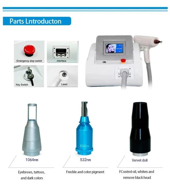 Whitening Pico Laser Tattoo Removal Machines , Eyebrow Removal Carbon Facial Machine