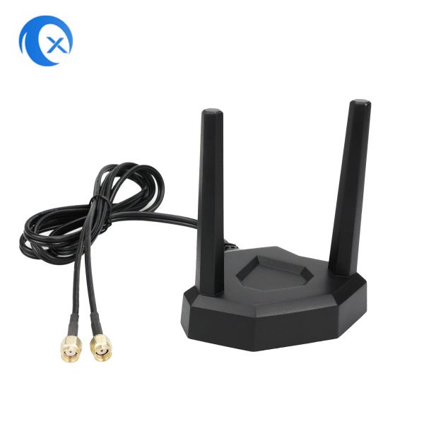 antena magnética de 2.4GHz 5GHz WiFi com o conector macho do RP SMA