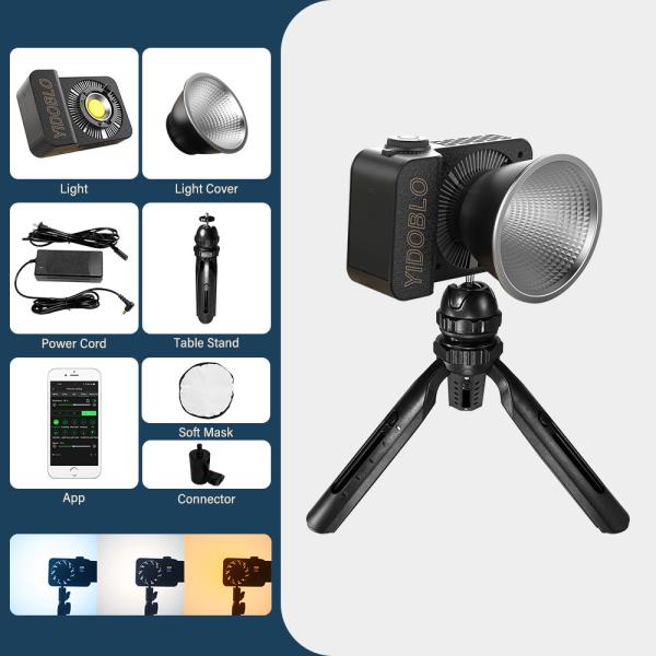 Mini luz portátil Portátil Cob Led Pocket Fill Light USB Carregamento 100w 7500k Para vídeos curtos Iluminação