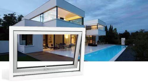 Soundproofing Glass Aluminium Windows Top Hung Window Powder Spraying / Fluorocarbon Spray