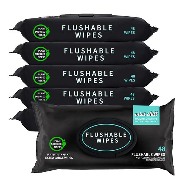 Extra Large Adult Toilet Wet Wipes With Vitamin E  Aloe Septic And Sewer Safe