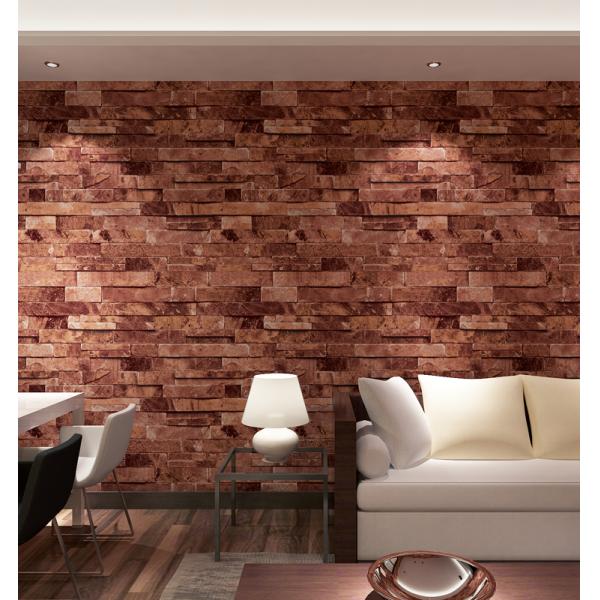 Contemporary economical waterpoof 3D brick foam Vinyl Wallpaper