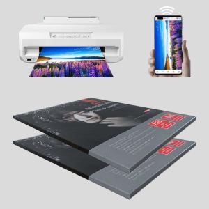 Papel revestido da foto da resina A4 lustrosa meados de, uso de papel da casa da