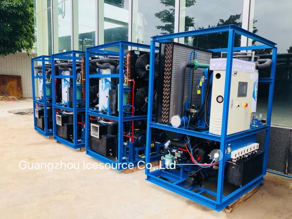 Energy Efficiency 22mm Ice Tube Machine Water Cooling With Condenser