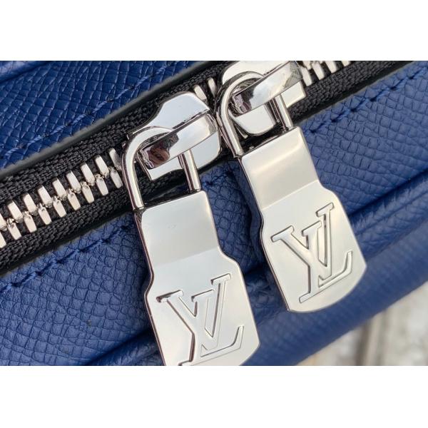 Black Square Taiga Leather Message Luxury Cross Body Bag Single Shoulder