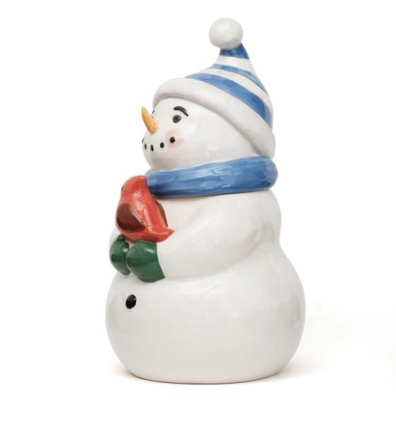 Garrafas de armazenamento de cerâmica com tampas Culinária de Natal Férias Café Chá Biscoito Presente Garrafa cerâmica 3D Pintura à mão