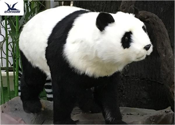 Zoo Park Realistic Animatronic Animals Panda Statues For Theme Park Decoration