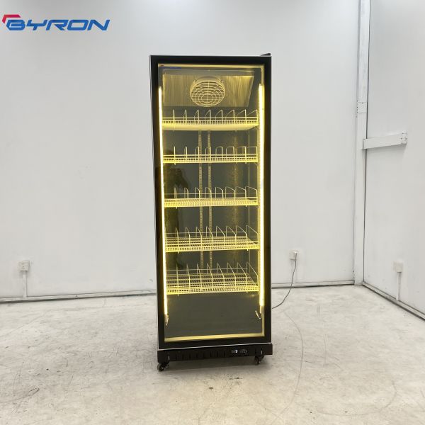 Upright 3 Door Beverage Fridge Beverage Cooler Refrigerator