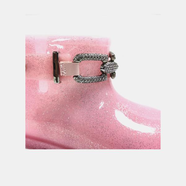 SEDEX Gender Neutral Design Kids Glitter PVC Ankle Rain Boots