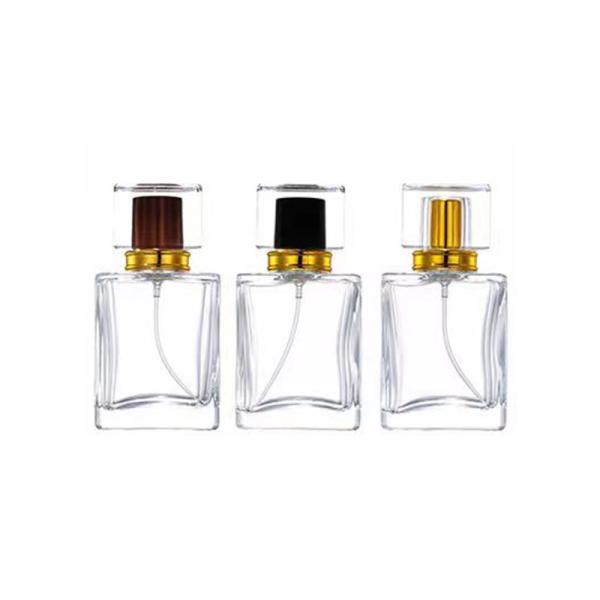 30ml 50ml 75ml キュービック形ガラス 香水霧瓶 輝くキャップ