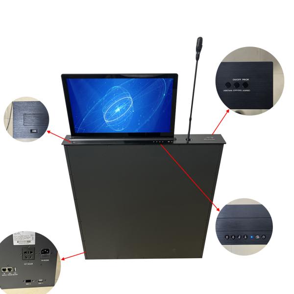 BNT 17.3 Retractable Touch Screen Hidden in Meeting Table Flip up Lcd Monitor Lift/conference Table Pop up Lcd Monitor Lift