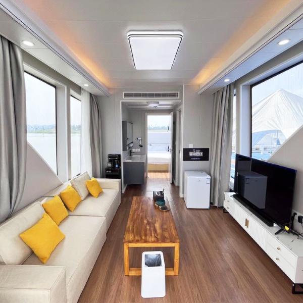 Bateau maison en aluminium Bateau maison de luxe avec salle de bains pour les activités de pêche
